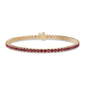 Round Ruby Tennis Bracelet - BR32