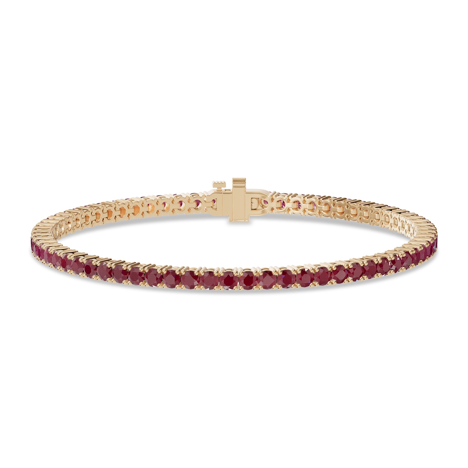 Round Ruby Tennis Bracelet - BR32