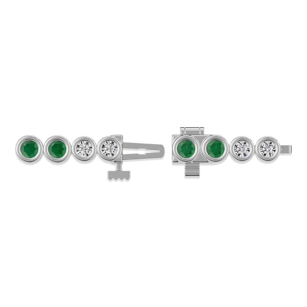 Round Emerald & Diamond Tennis Bracelet - BR34
