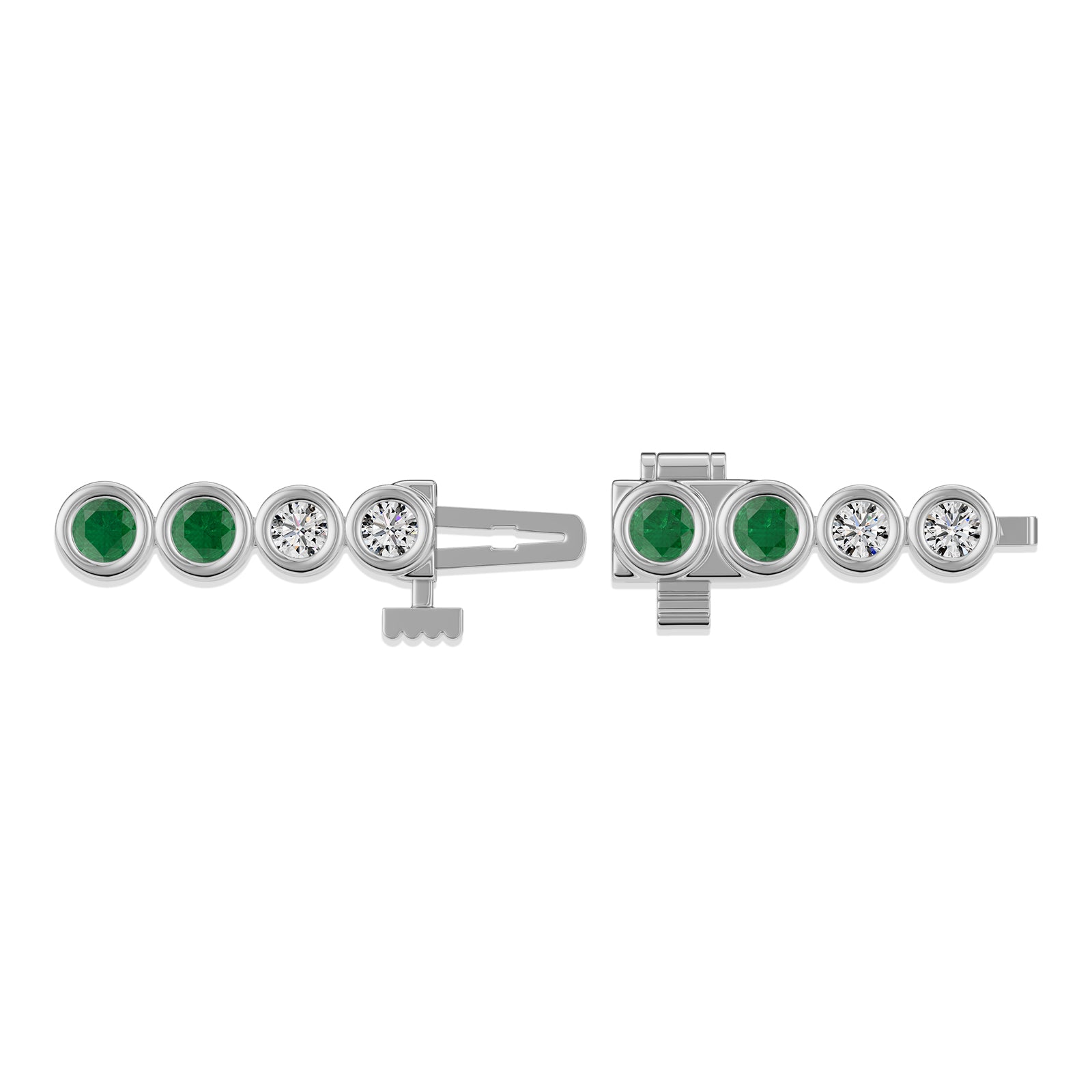Round Emerald & Diamond Tennis Bracelet - BR34