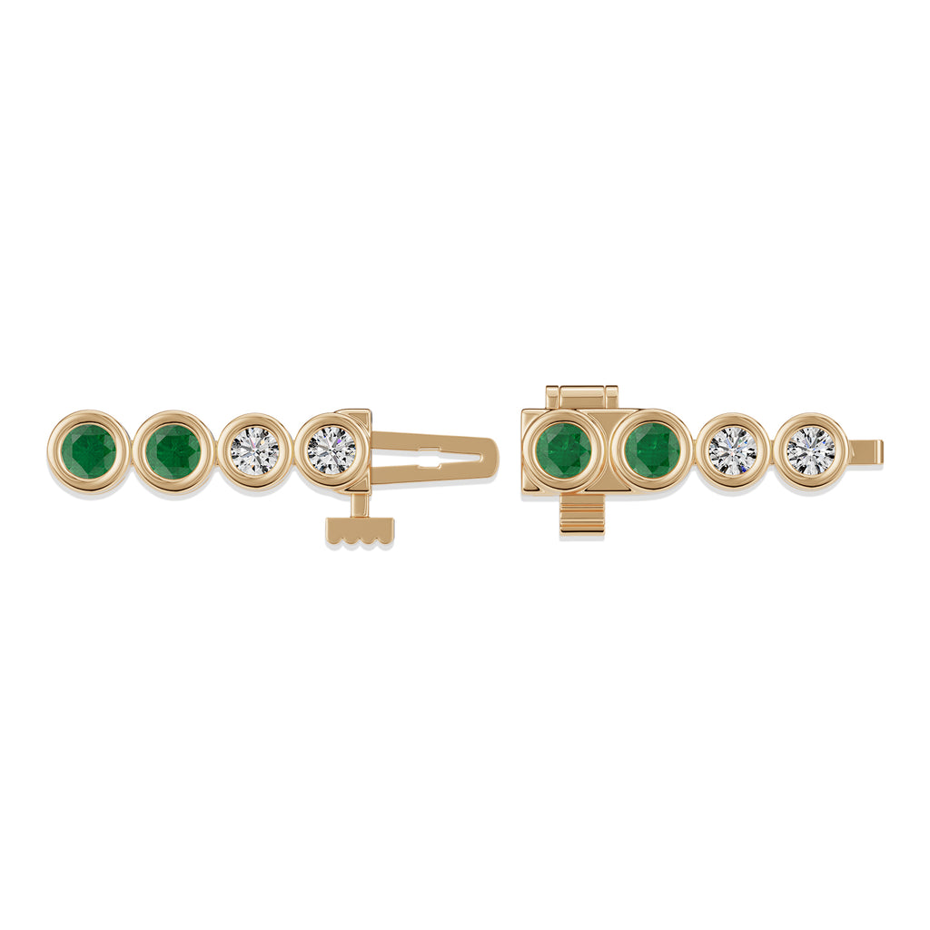 Round Emerald & Diamond Tennis Bracelet - BR34