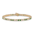 Round Emerald & Diamond Tennis Bracelet - BR34