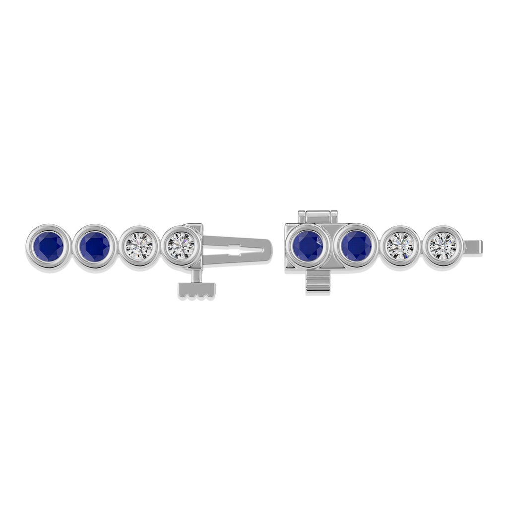 Round Sapphire & Diamond Tennis Bracelet - BR36