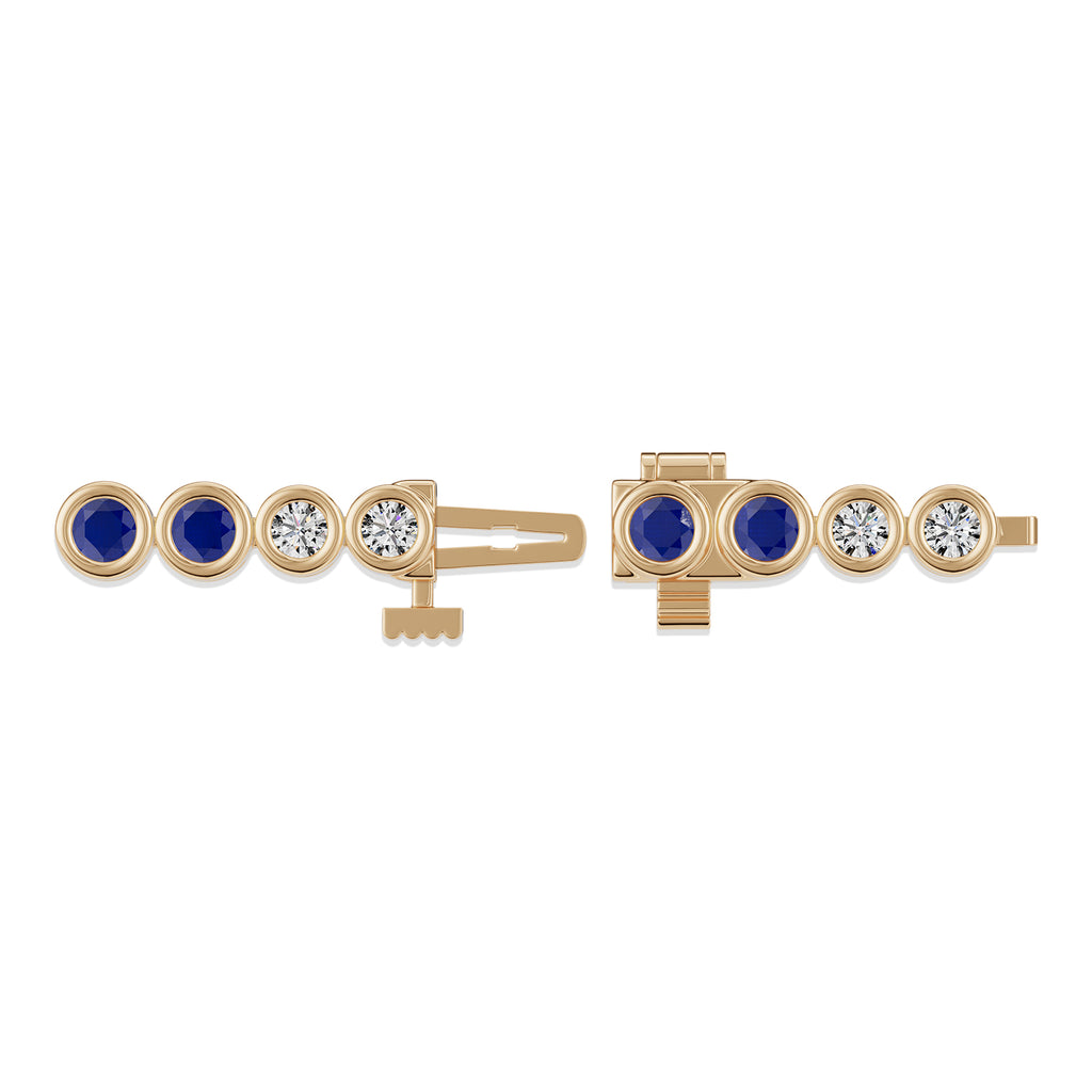 Round Sapphire & Diamond Tennis Bracelet - BR36