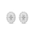 Halo Oval Diamond Stud Earrings - ER02