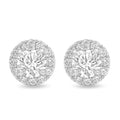 Halo Round Diamond Stud Earrings - ER04