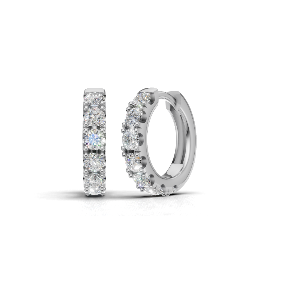1.00ct Round Diamond Hoop Earrings - ER05