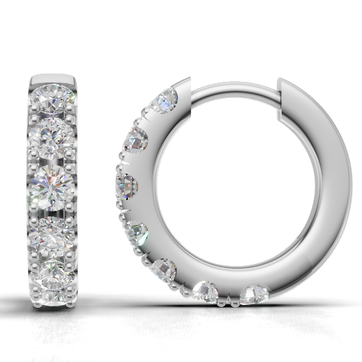 1.00ct Round Diamond Hoop Earrings - ER05