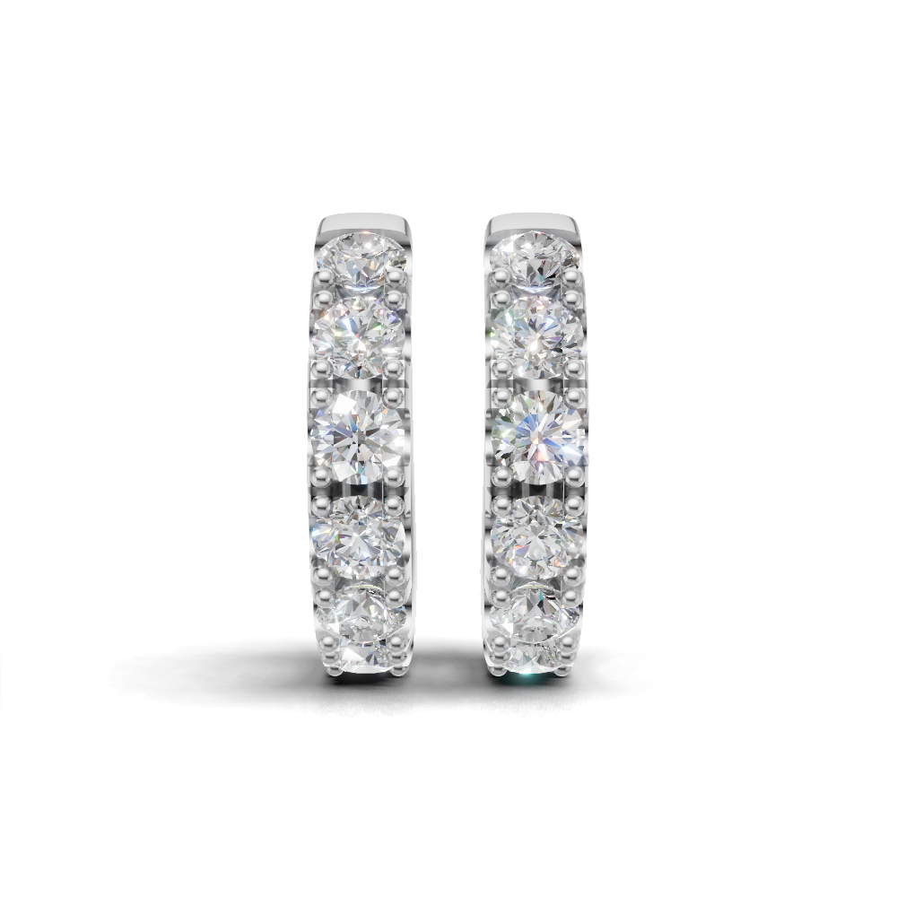 1.00ct Round Diamond Hoop Earrings - ER05
