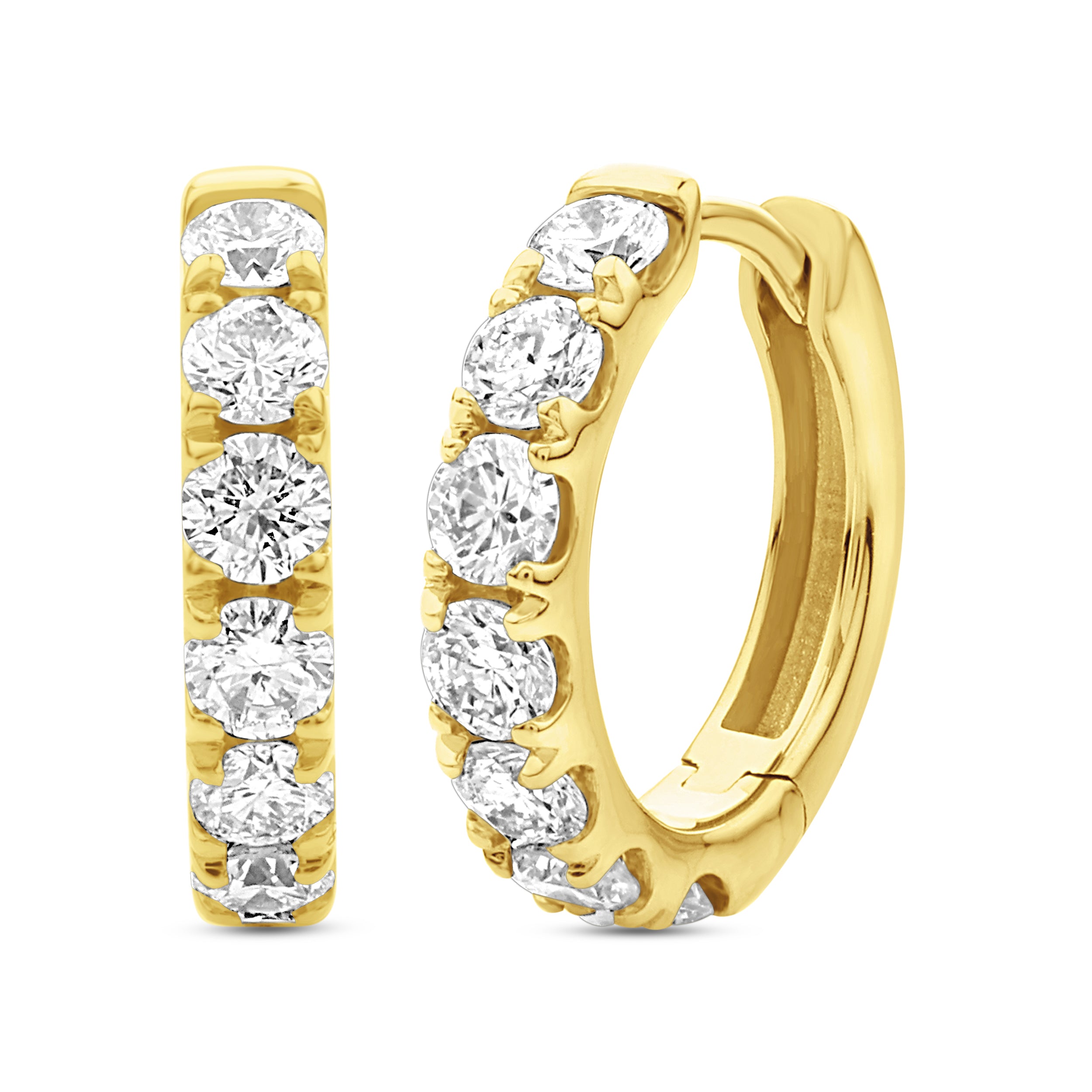1.00ct Round Diamond Hoop Earrings - ER05
