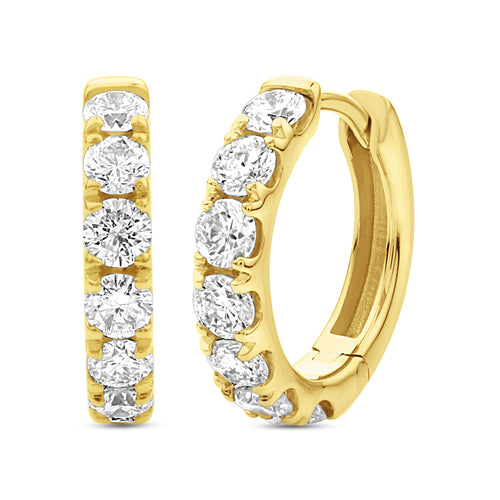 1.00ct Round Diamond Hoop Earrings - ER05