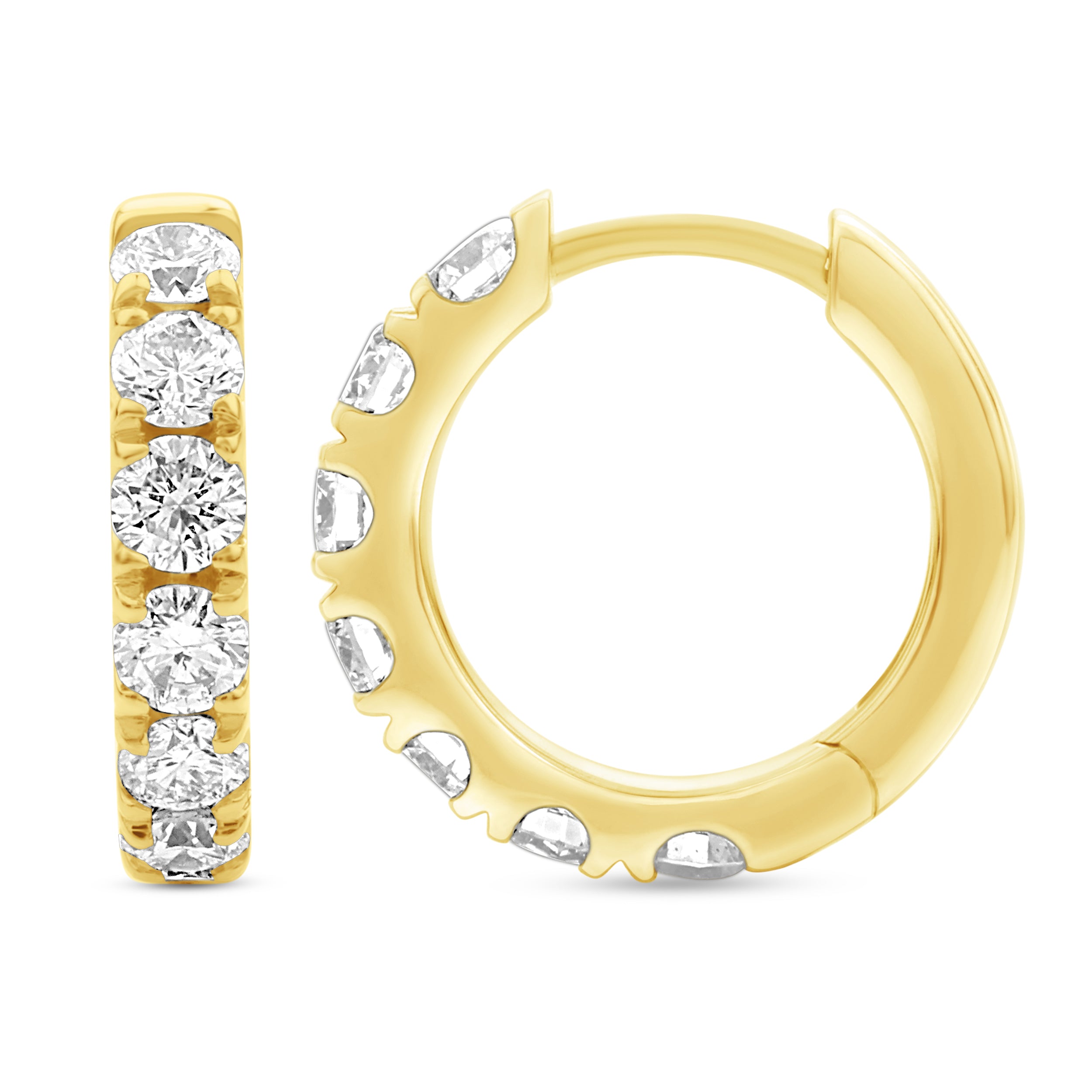 1.00ct Round Diamond Hoop Earrings - ER05
