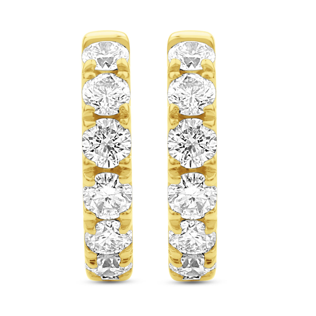 1.00ct Round Diamond Hoop Earrings - ER05