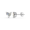 Heart Brilliant Cut Diamond Stud Earrings - Alpha Back - ER06