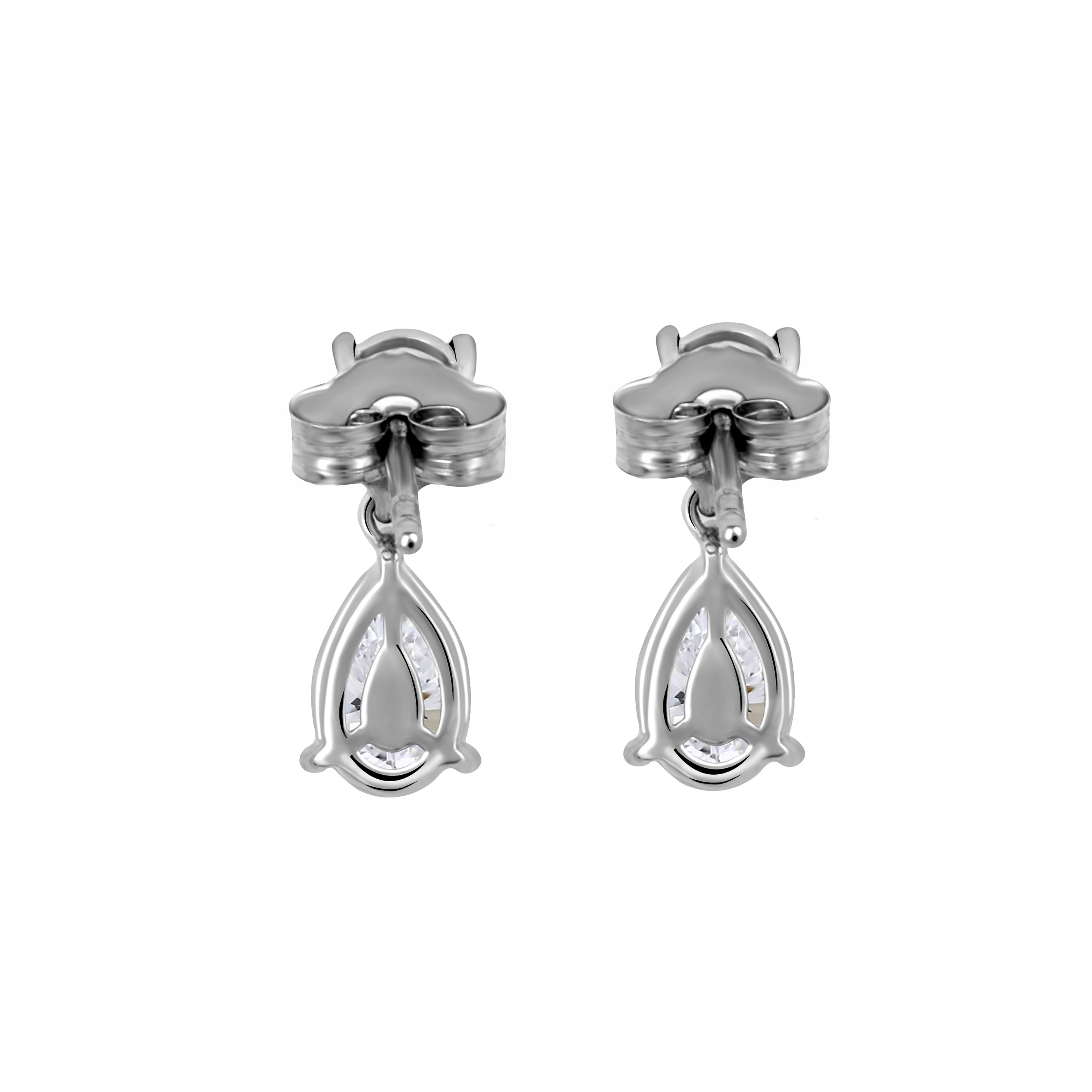 2.14ct Pear Diamond Hoop Earrings - ER14