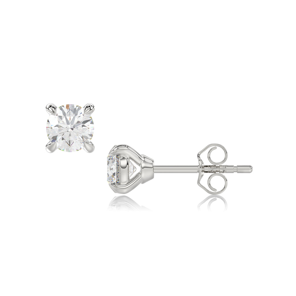Round Brilliant Cut Diamond Stud Earrings - ER22