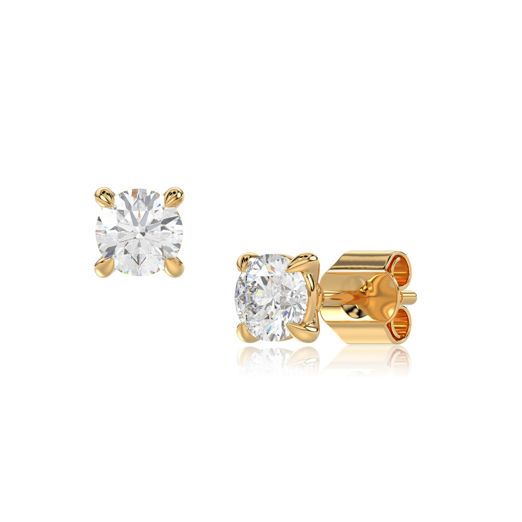 Round Brilliant Cut Diamond Stud Earrings - ER22