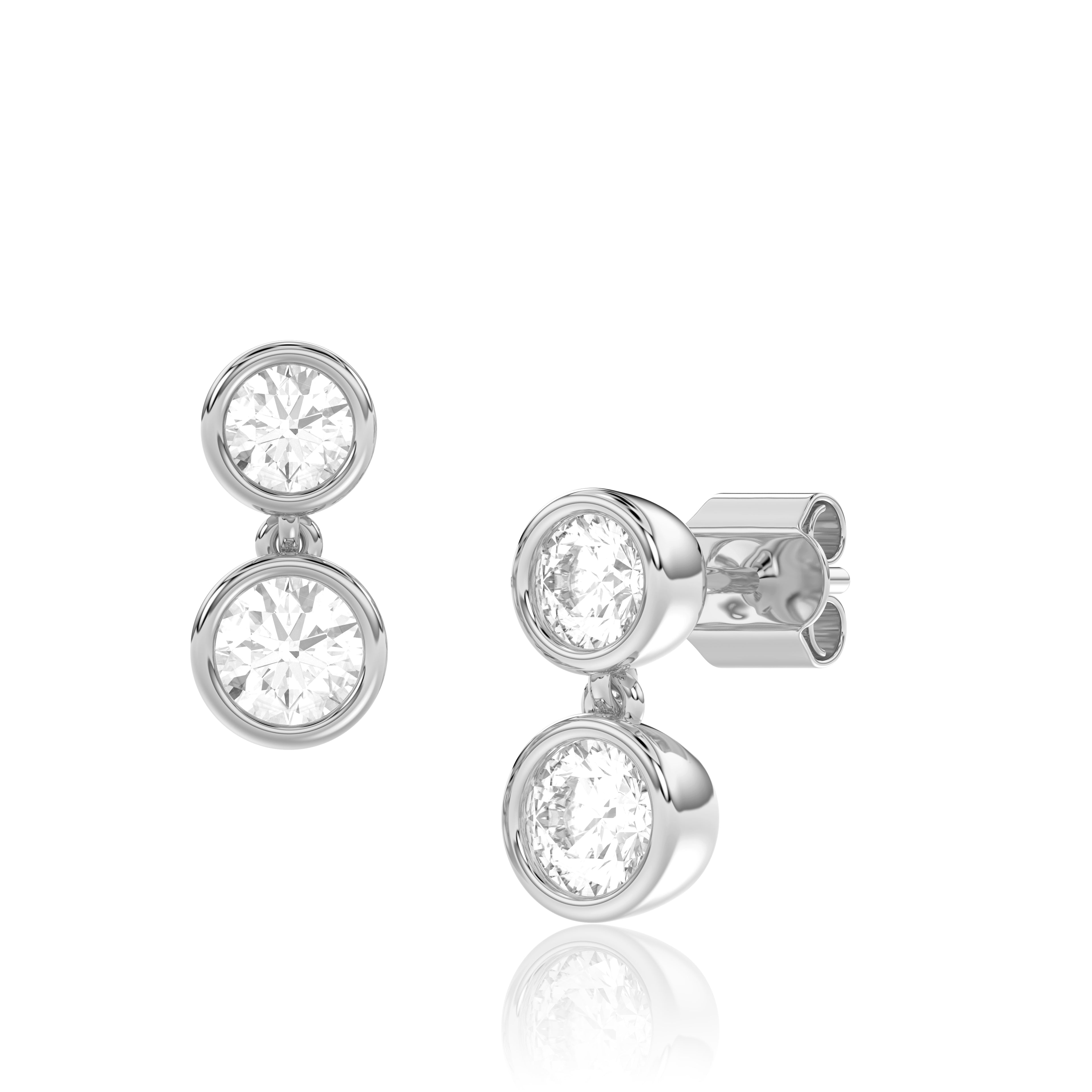 Natural Diamond Drop Earrings - ER26