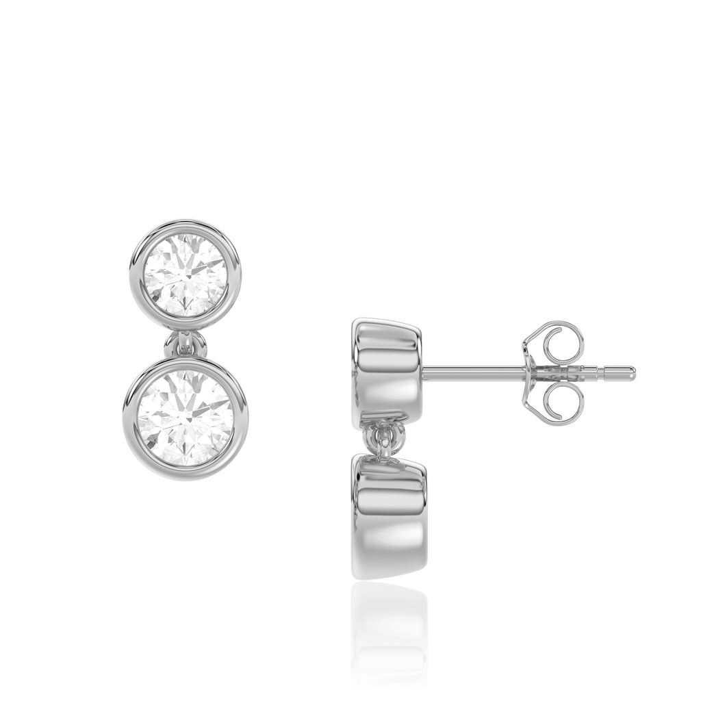 Natural Diamond Drop Earrings - ER26
