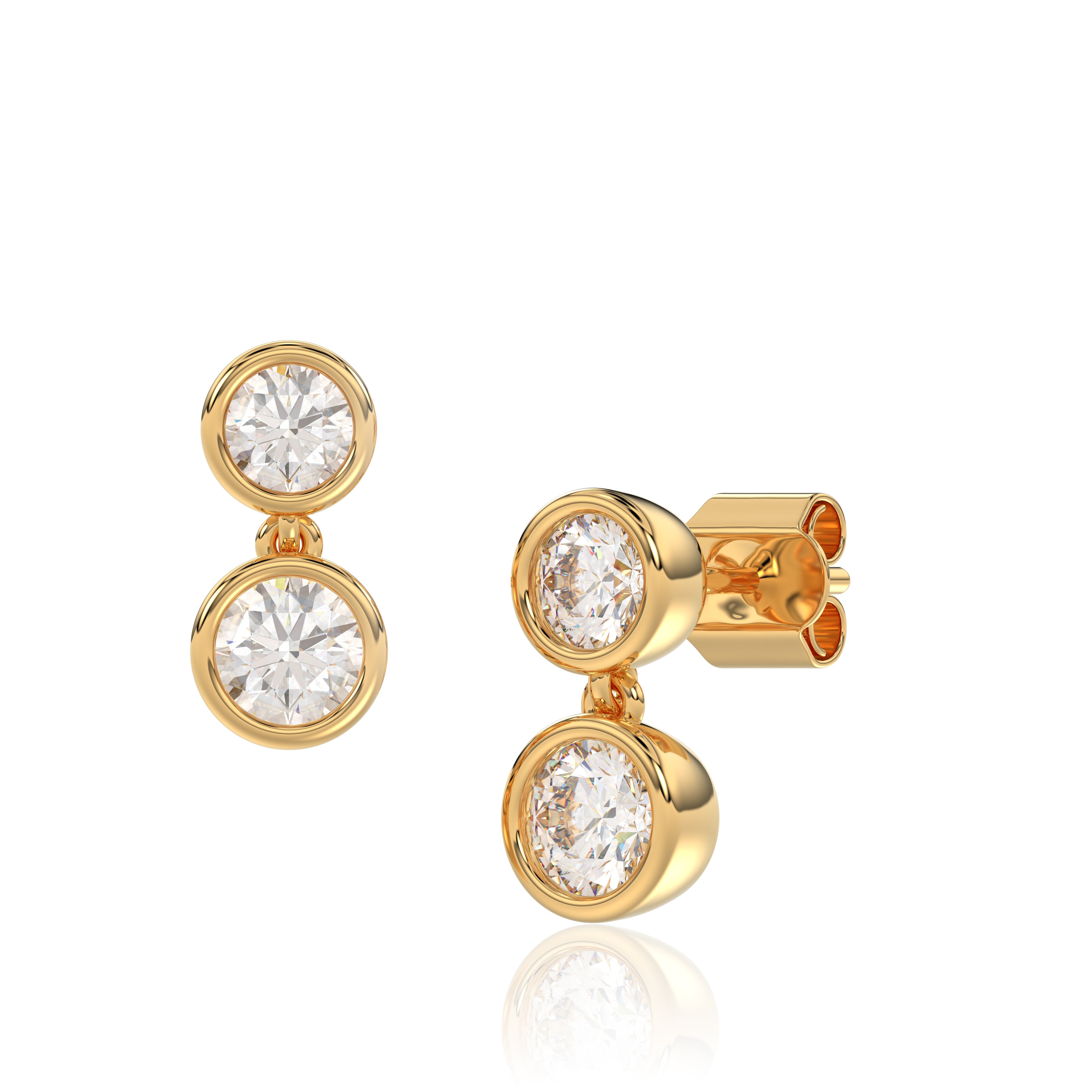 Natural Diamond Drop Earrings - ER26