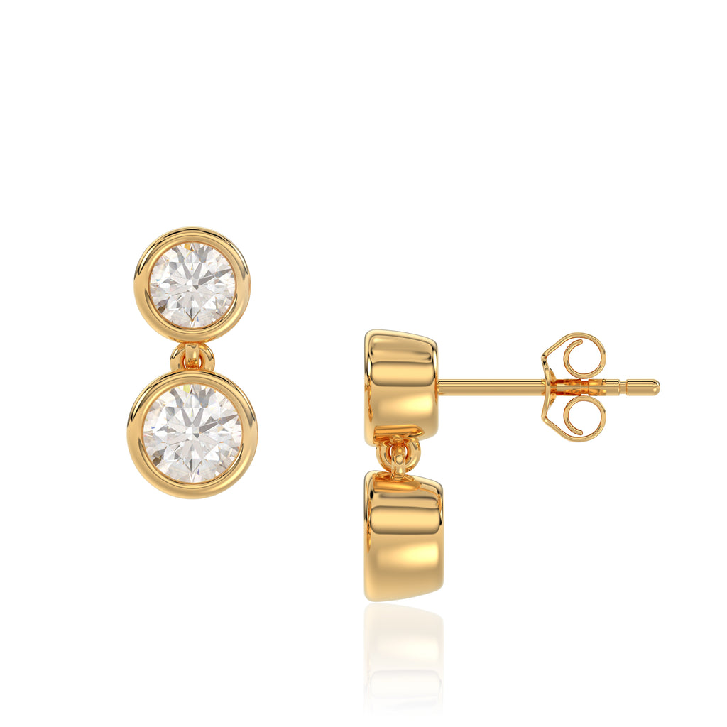 Natural Diamond Drop Earrings - ER26