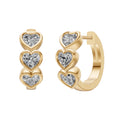 0.90ct Heart Diamond Hoop Earrings - ER27