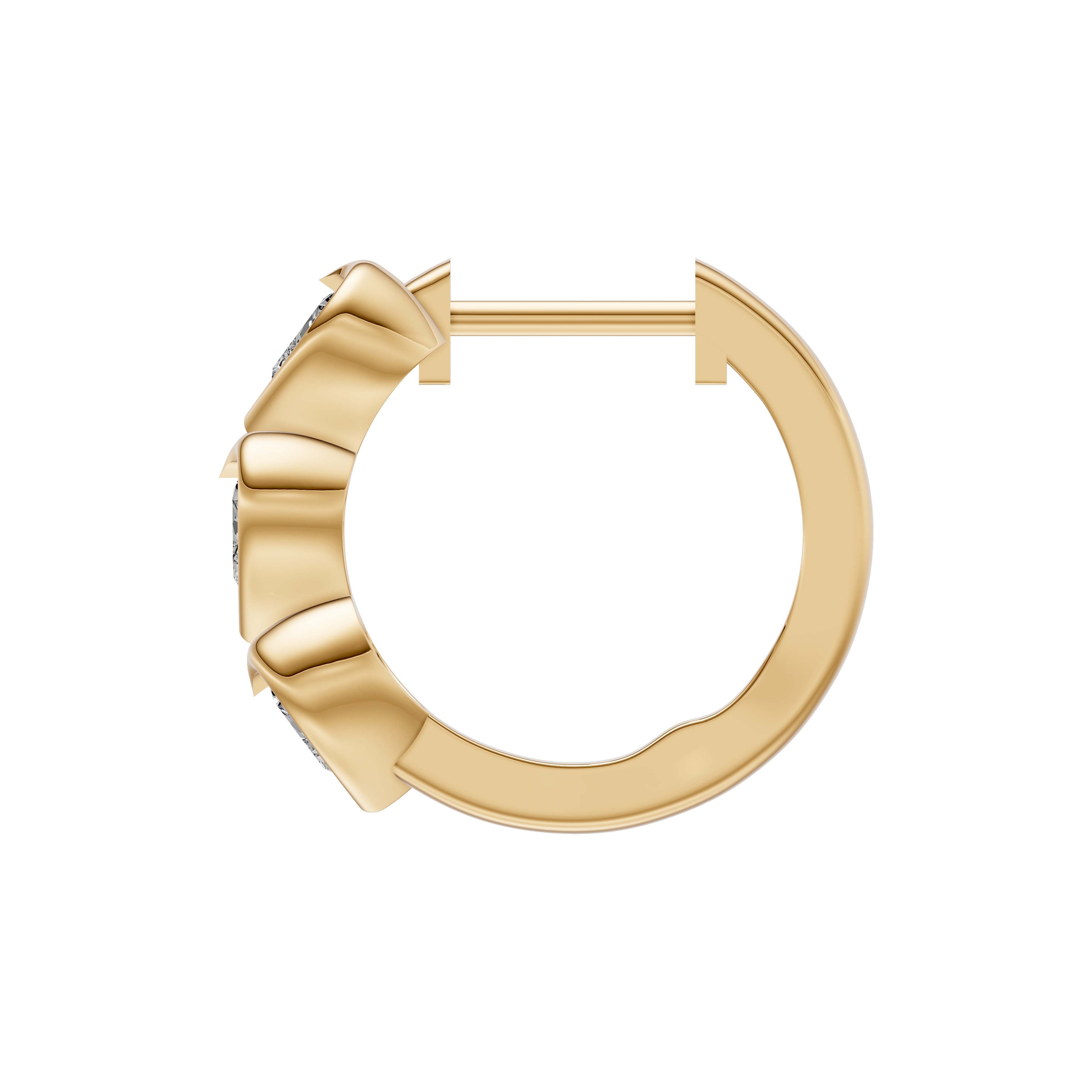 0.90ct Heart Diamond Hoop Earrings - ER27