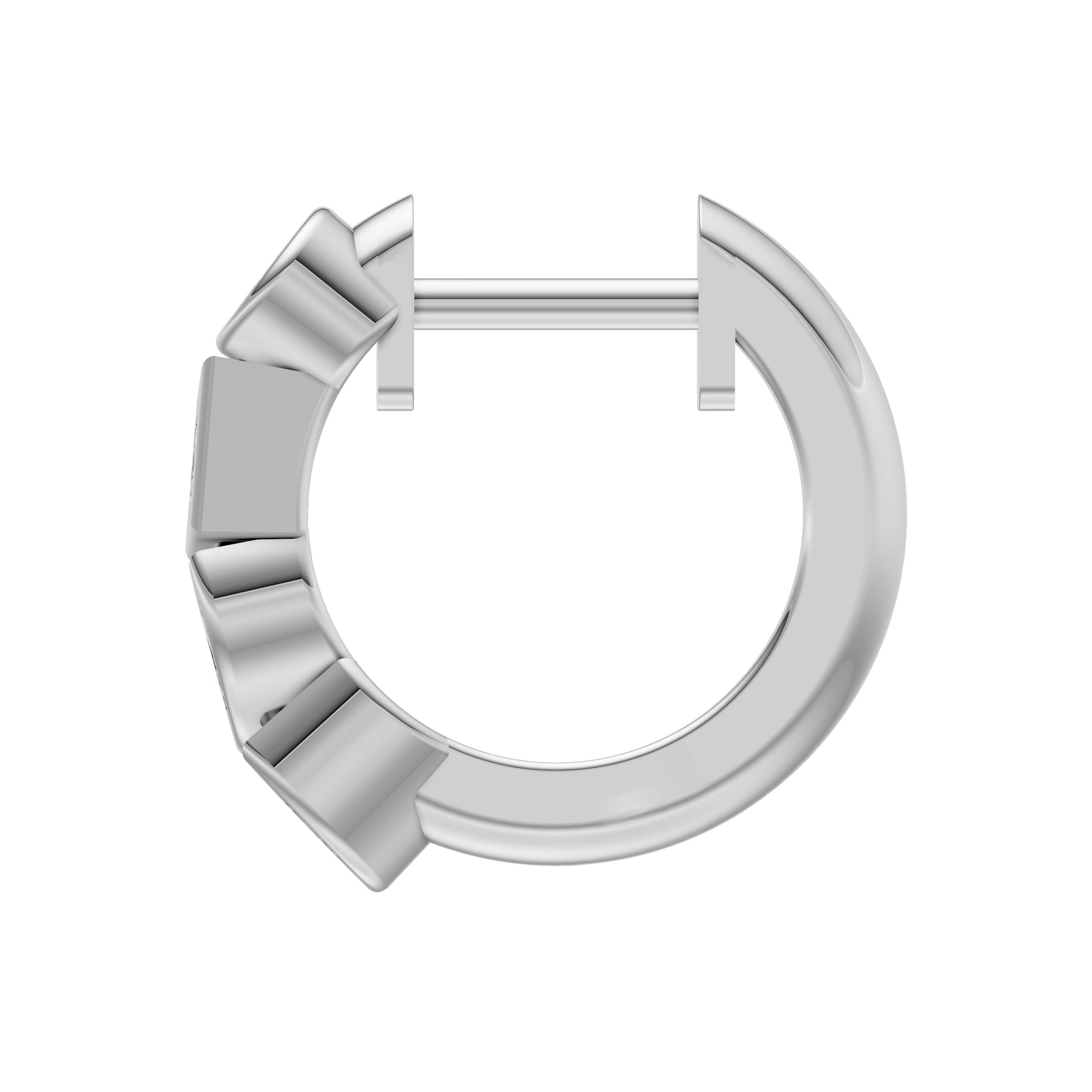 0.56ct Multi Stone Diamond Hoop Earrings - ER28
