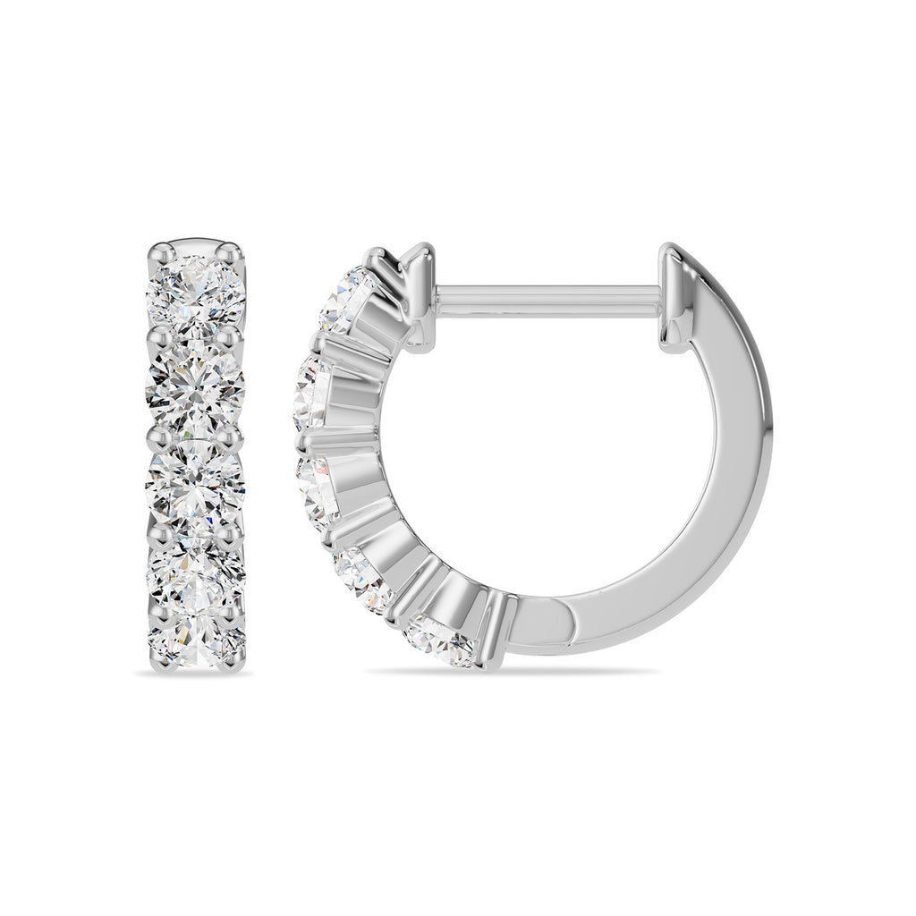 Natural Diamond Hoop Earrings - ER40