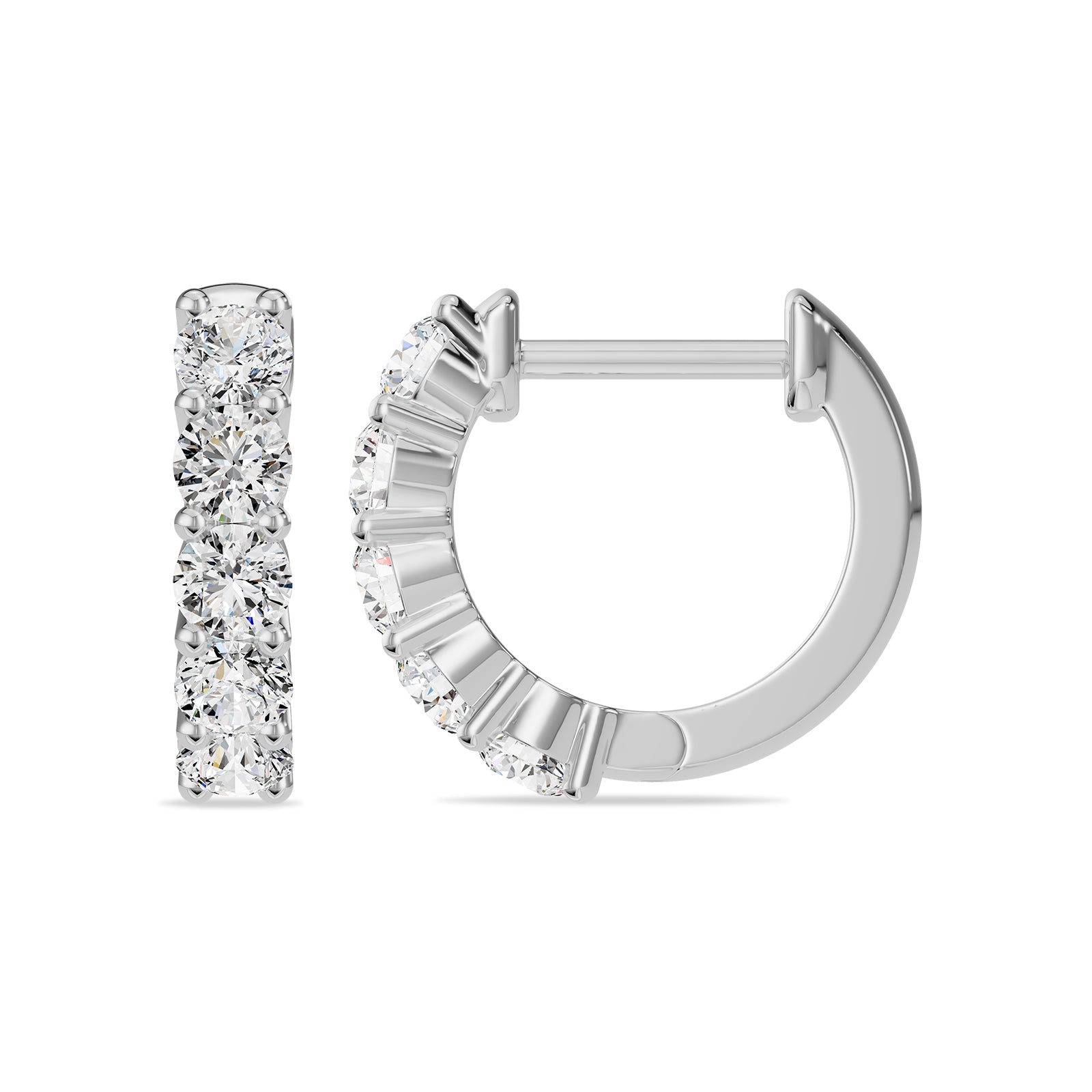 Natural Diamond Hoop Earrings - ER40