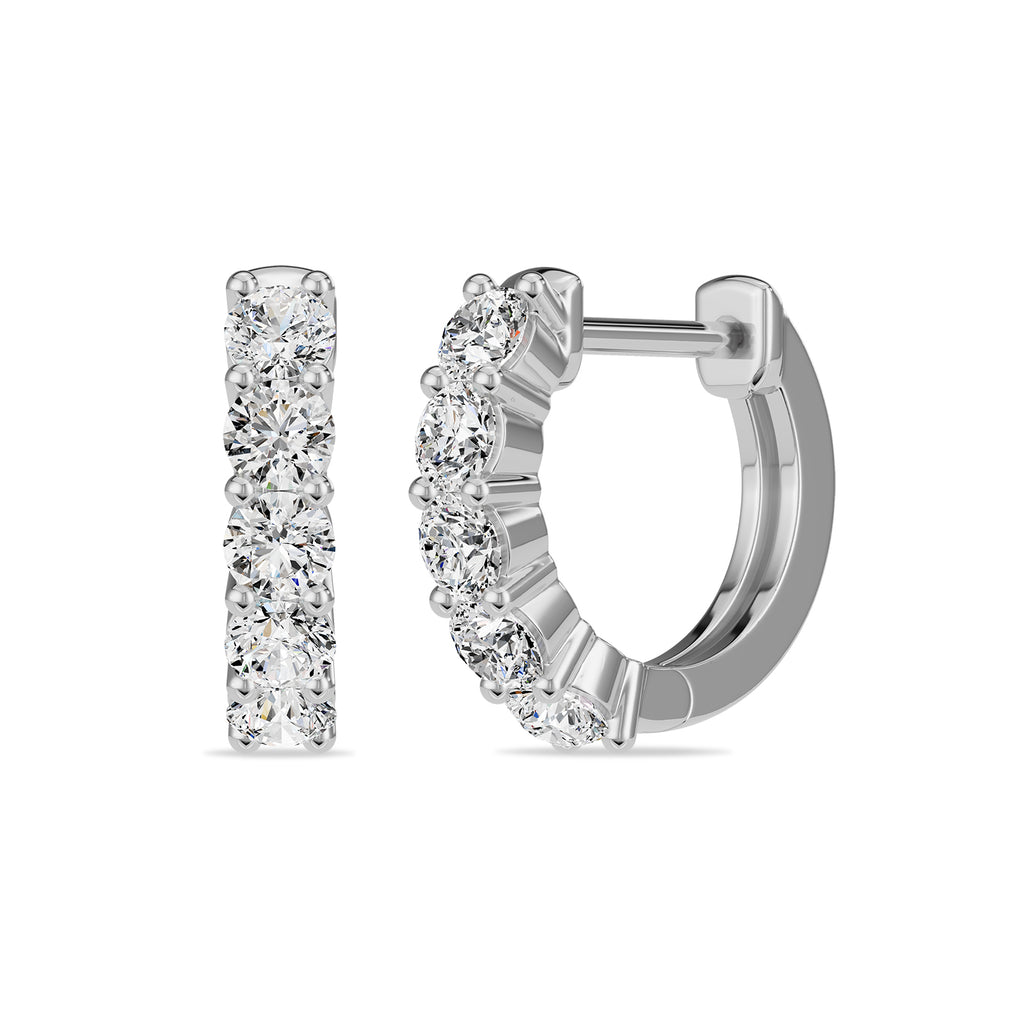 Natural Diamond Hoop Earrings - ER40