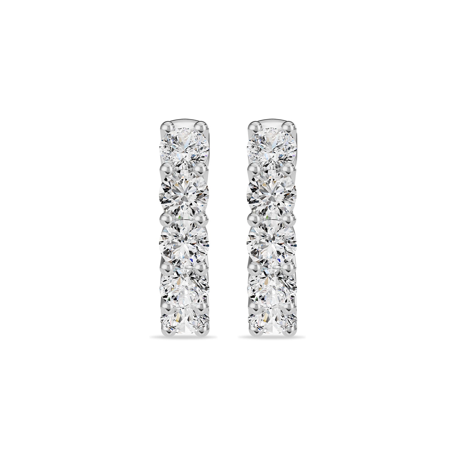 Natural Diamond Hoop Earrings - ER40