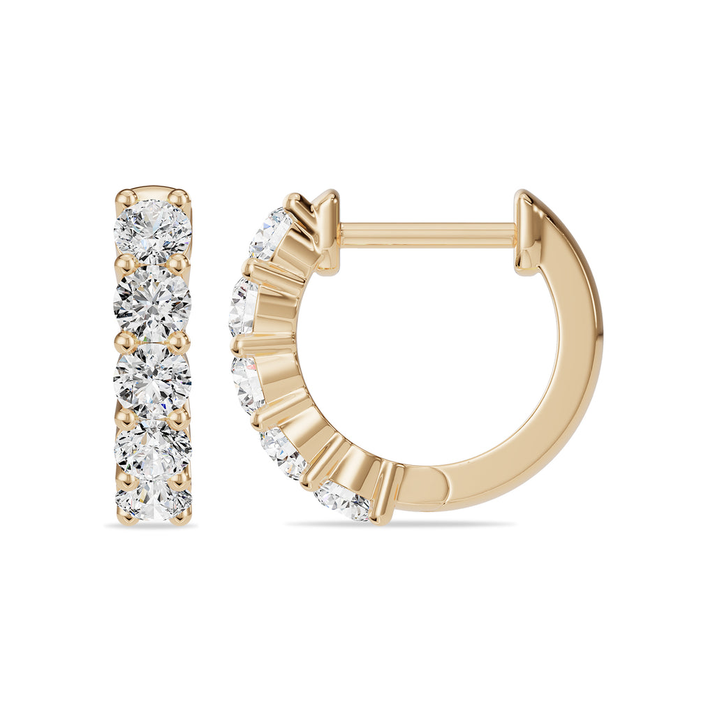 Natural Diamond Hoop Earrings - ER40