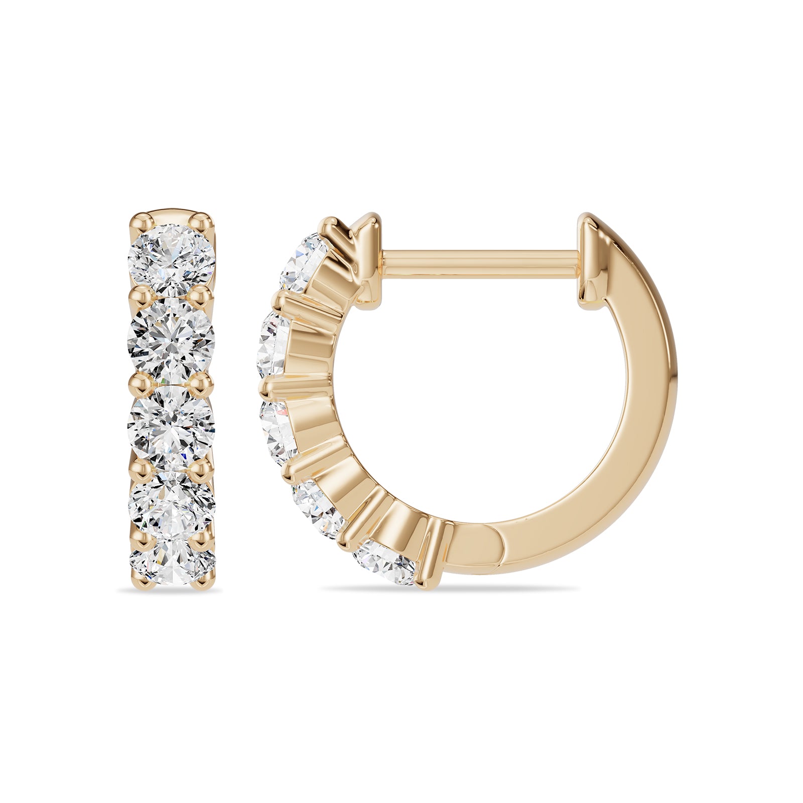 Natural Diamond Hoop Earrings - ER40
