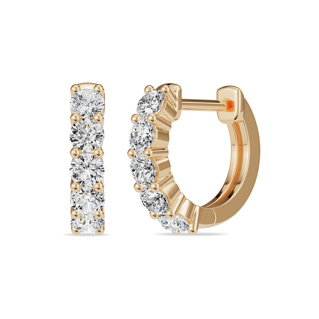 Natural Diamond Hoop Earrings - ER40