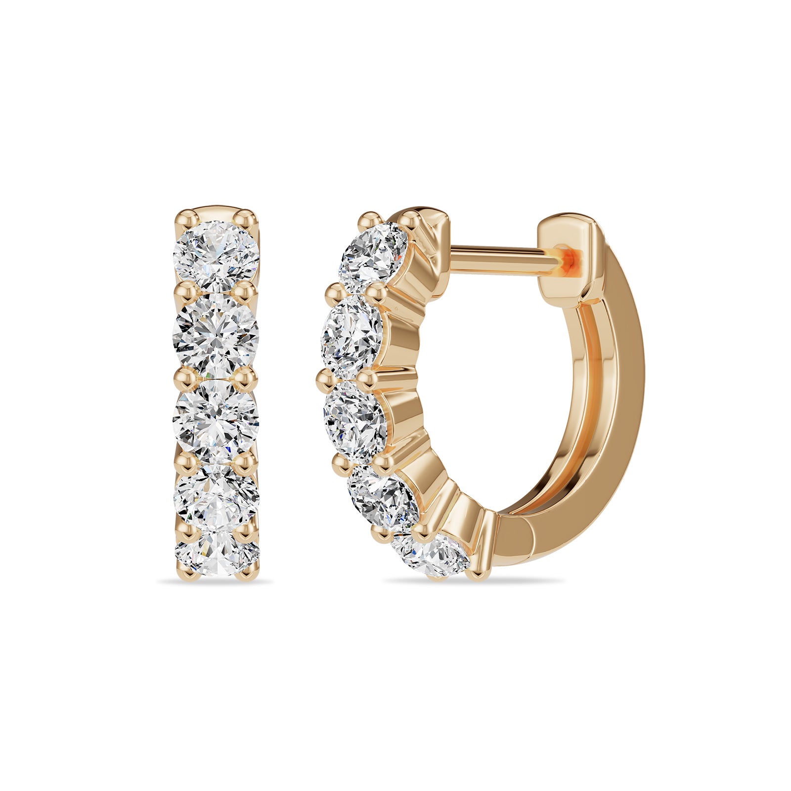 Natural Diamond Hoop Earrings - ER40