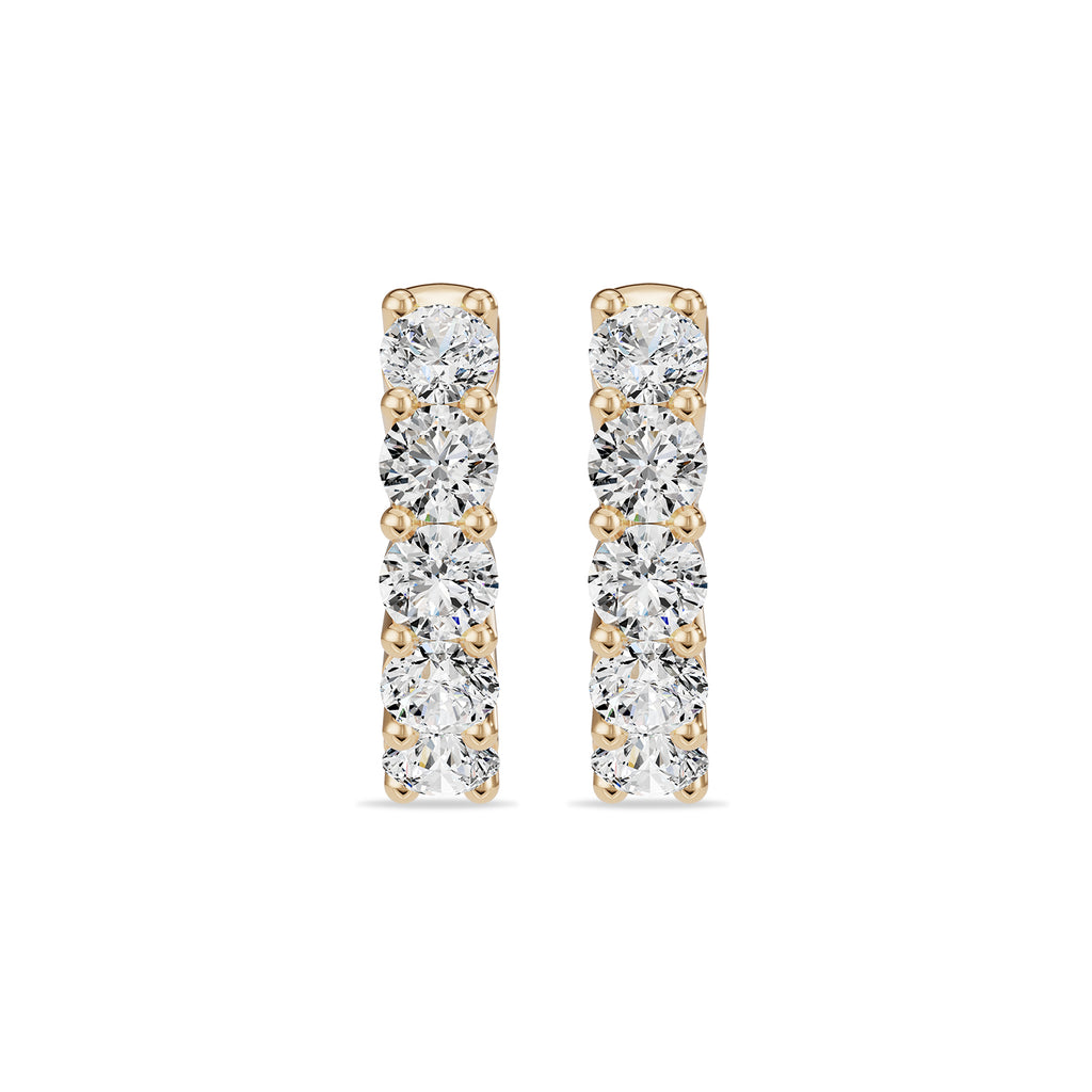 Natural Diamond Hoop Earrings - ER40