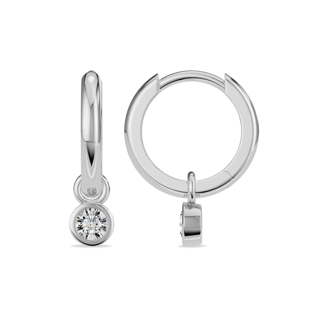 Natural Diamond Hoop Earrings - ER41