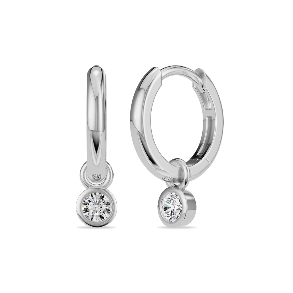 Natural Diamond Hoop Earrings - ER41