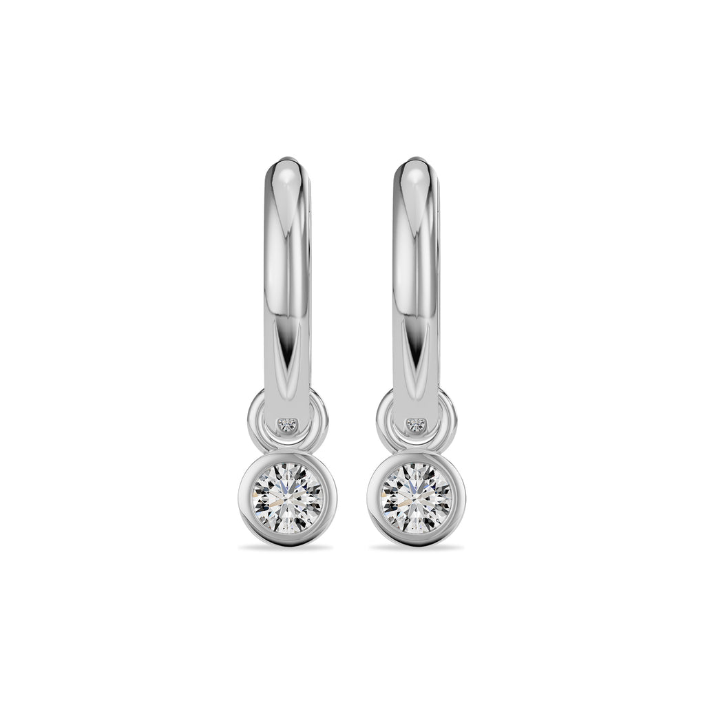 Natural Diamond Hoop Earrings - ER41