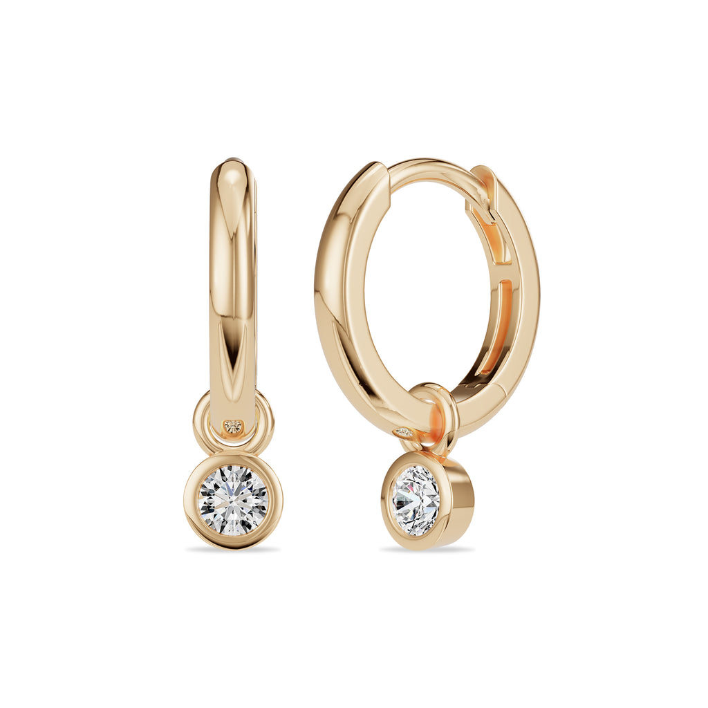 Natural Diamond Hoop Earrings - ER41