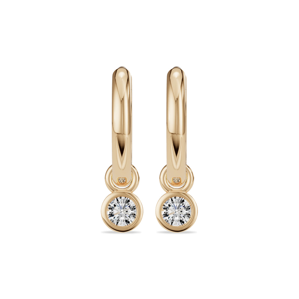 Natural Diamond Hoop Earrings - ER41