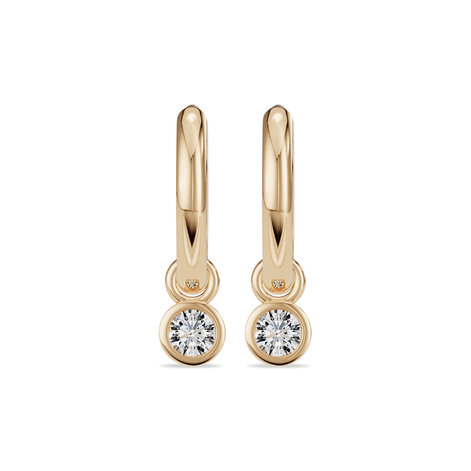 Natural Diamond Hoop Earrings - ER41