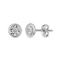 Natural Diamond Bezel Earrings - ER43