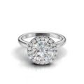 Round Diamond Halo Ring - R109