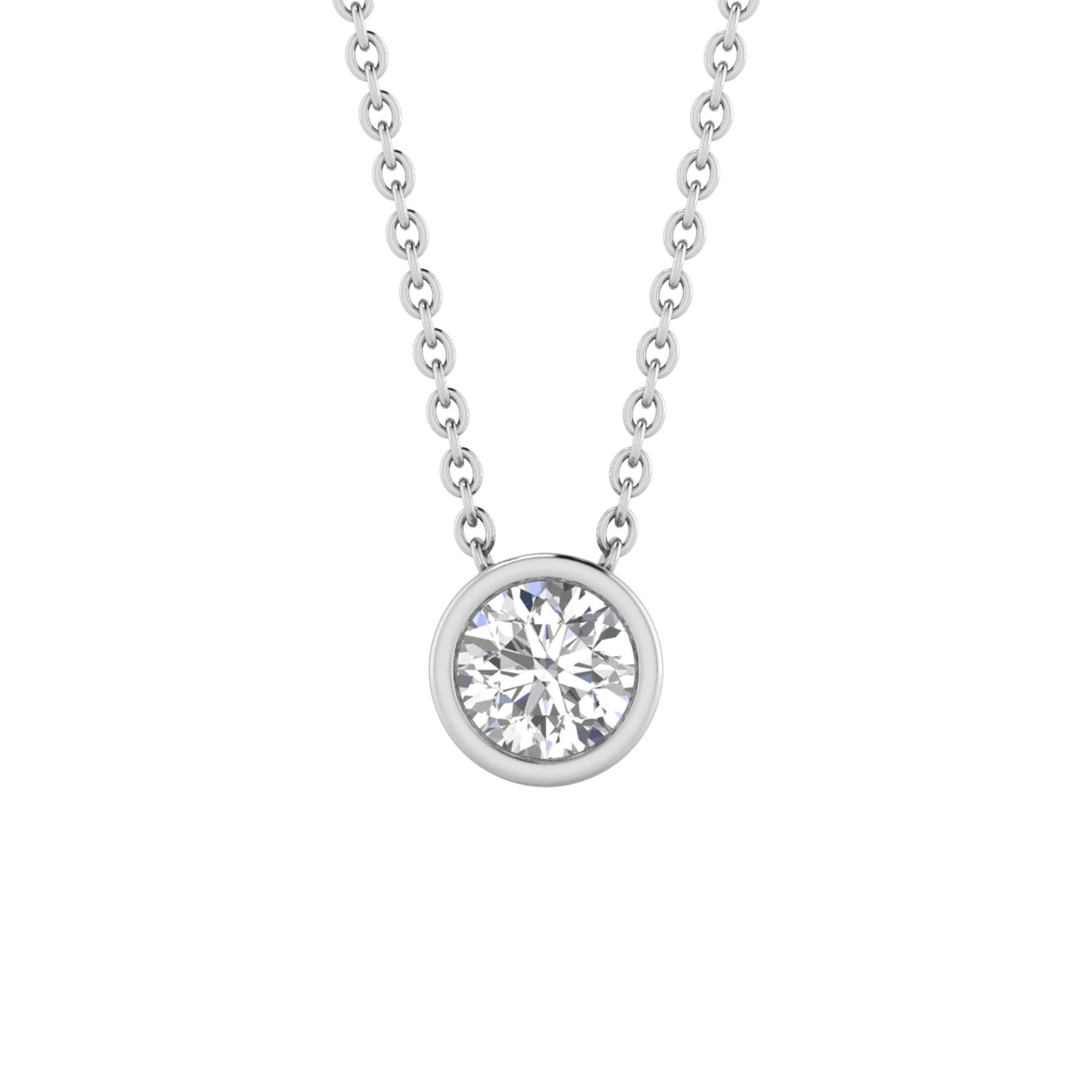 Brilliant Cut Round Diamond Pendant With chain - PD04