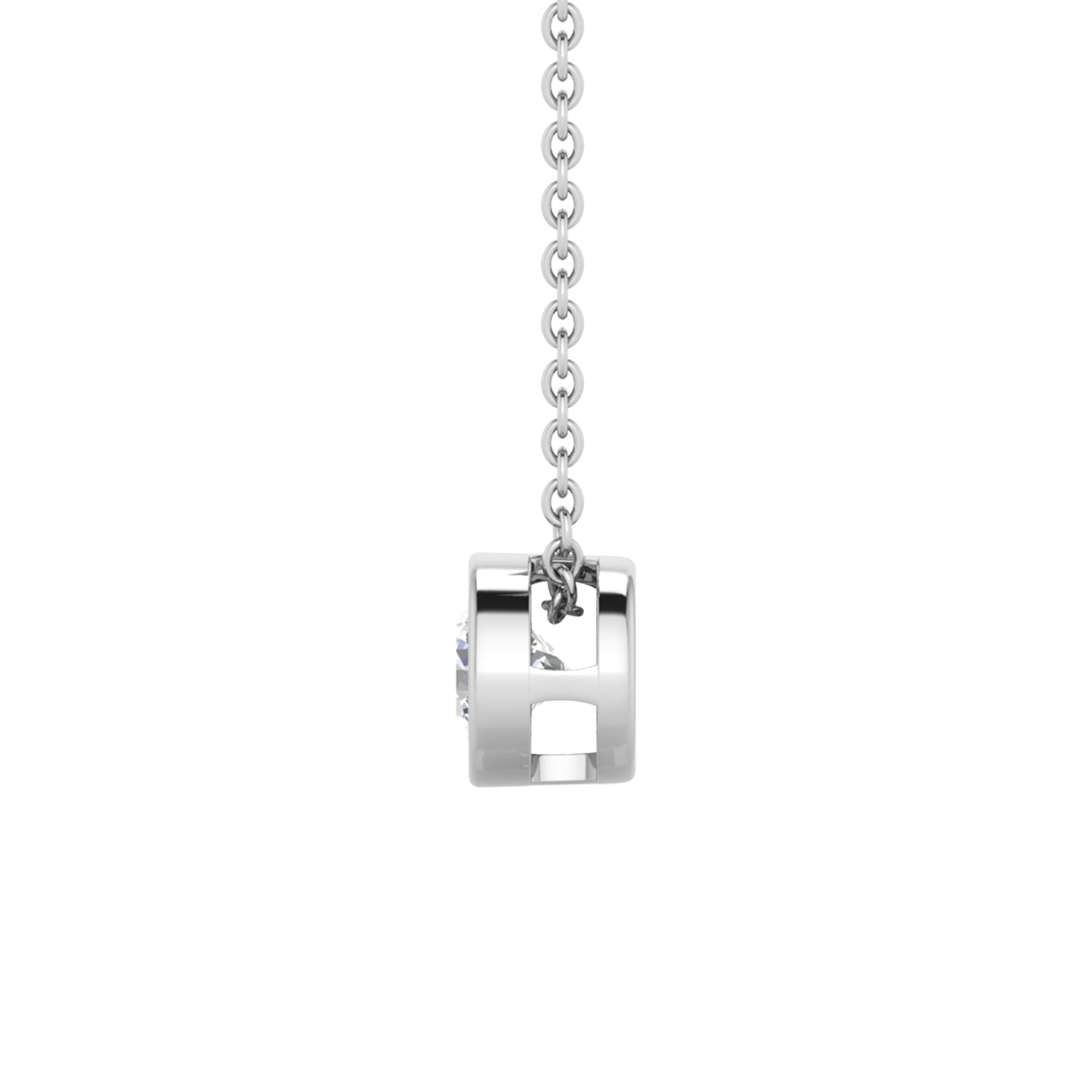 Brilliant Cut Round Diamond Pendant With chain - PD04