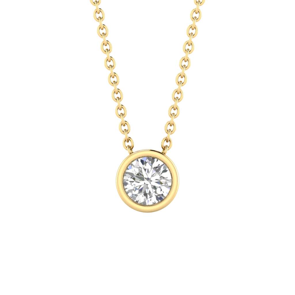 Brilliant Cut Round Diamond Pendant With chain - PD04
