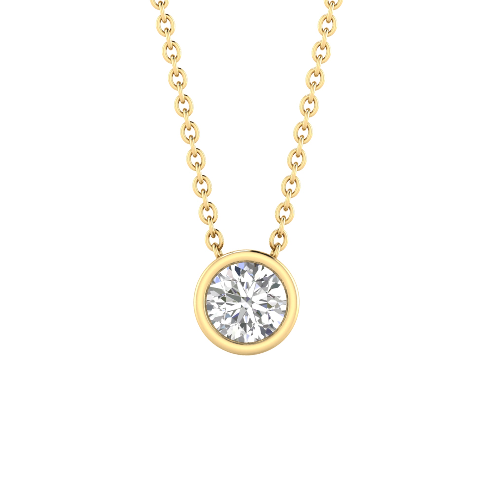 Brilliant Cut Round Diamond Pendant With chain - PD04