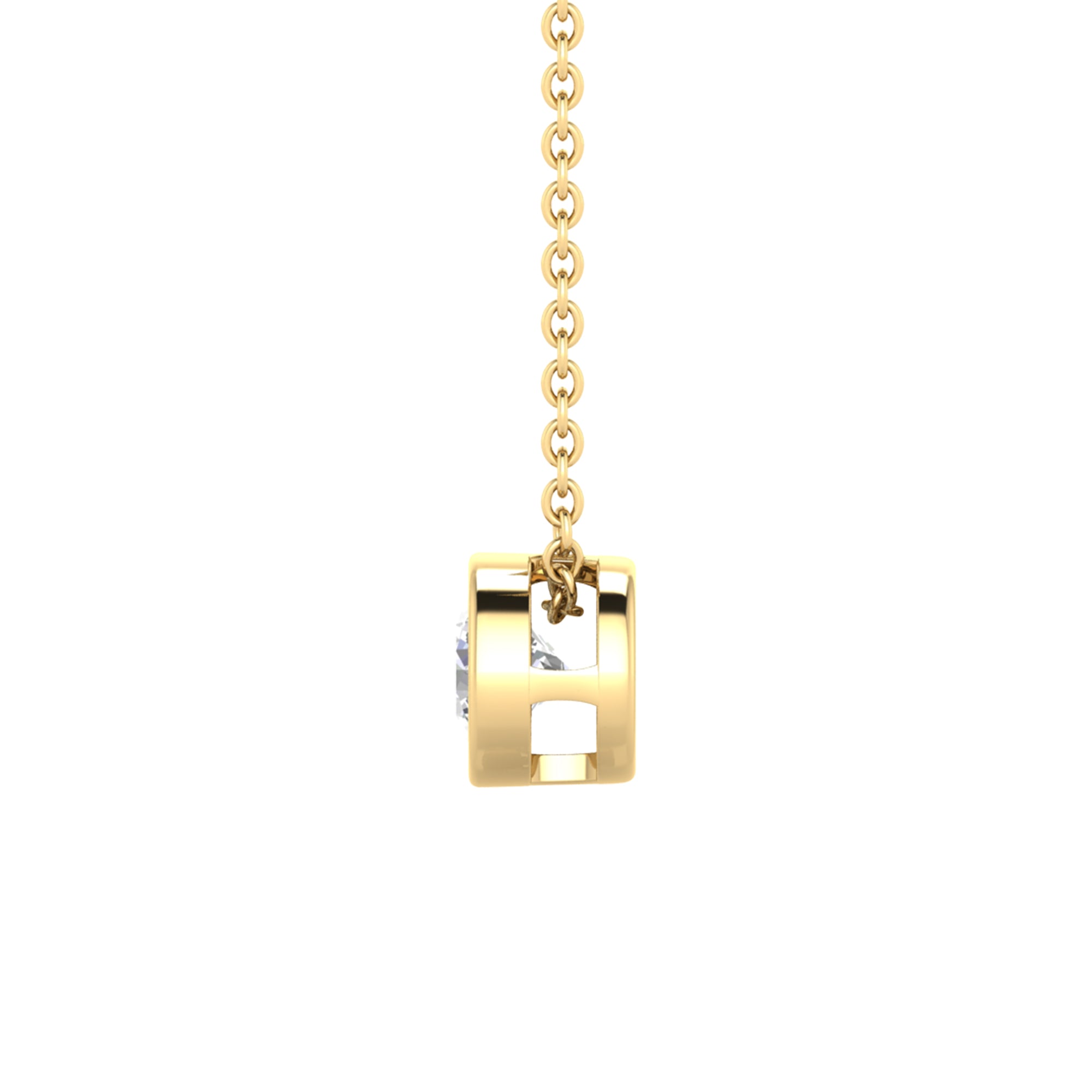Brilliant Cut Round Diamond Pendant With chain - PD04